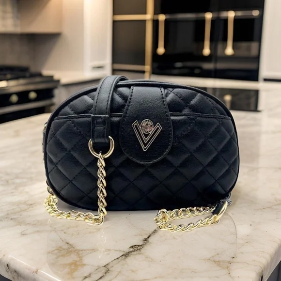 Valentino Orlandi Black Camera Crossbody NWT - Picture 1 of 5